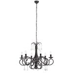 Żyrandol glamour świeczkowy z kryształkami w stylu modern chic wytworna i eksluzywna lampa wisząca Diadema 2562