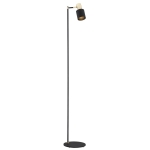 Nowoczesna minimalistyczna czarna lampa podłogowa ze złotymi elementami DORIA 4259
