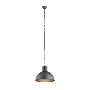Industrialna metalowa lampa wisząca antracyt stal lakierowana EUFRAT 3192