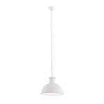 Industrialna metalowa lampa wisząca biała stal lakierowana EUFRAT 3193