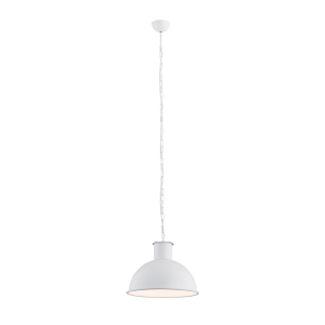 Industrialna metalowa lampa wisząca biała stal lakierowana EUFRAT 3193