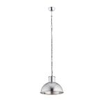 Industrialna metalowa lampa wisząca chrom szczotkowany stal lakierowana EUFRAT 3193