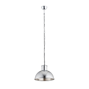 Industrialna metalowa lampa wisząca chrom szczotkowany stal lakierowana EUFRAT 3193