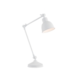 Industrialna metalowa lampa biurkowa biała stal lakierowana klasyczna regulowana EUFRAT 3194