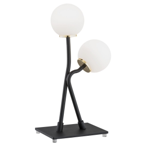 Lampa stołowa białe kule taniec czarna FARON 892