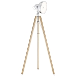 Lampa stojąca drewno jak lampa fotograficzna statyw wbudowany moduł LED FOTO NEW 3354