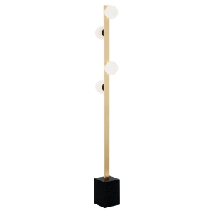 Lampa podłogowa granitowa podstawa szczotkowane złoto FREEMONT 1738