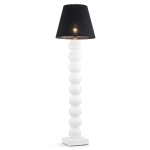 FUDŻI 3659 kule lampa stojąca czarna tkaninowy abażur ekskluzywna