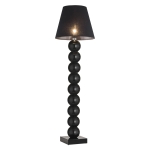 Fudżi 3658 kule lampa stojąca czarna tkaninowy abażur ekskluzywna
