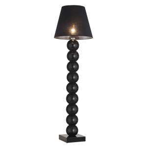 Fudżi 3658 kule lampa stojąca czarna tkaninowy abażur ekskluzywna