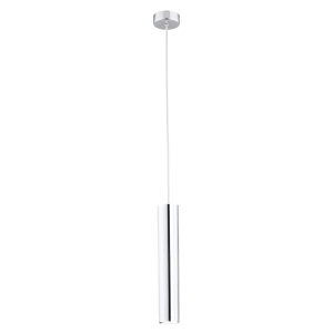Nowoczesna stalowa lampa wisząca chrom tuba styl glamour GOMERA 3628