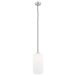 Prosta szklana lampa wisząca biały mleczny klosz KALIMERA 4038
