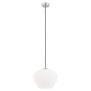 Prosta szklana lampa wisząca biały mleczny klosz kielich KALIMERA 4042
