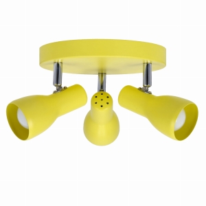 PICARDO LAMPA SUFITOWA PLAFON 3X40W E14 MUSZTARDOWY