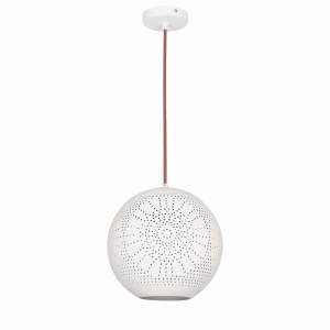 BENE LAMPA WISZĄCA 25 KULA S 1X60W E27 AŻUROWY BIAŁY