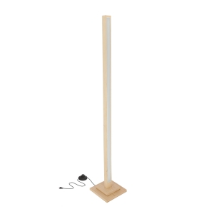 ALSET LAMPA PODŁOGOWA DREWNO BUK + SREBRNY 1X8W LED 4000
