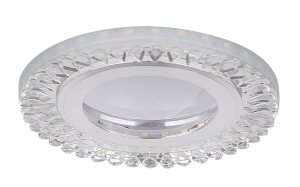 SSP-28 AL/TR LAMPA STROPOWA SREBRNY 2X5W LED 6500K KLOSZ BEZBARWNY