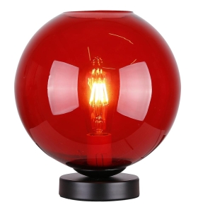 LAMPKA GLOBE GABINETOWA 1X60W E27 CZERWONY
