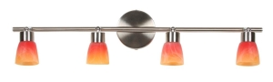 LAMPA DROPS LISTWA 4x40W G9 NIKIEL MAT RAINBOW
