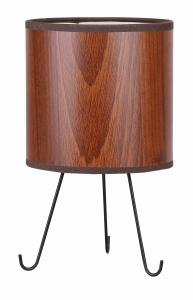 ADORA LAMPA GABINETOWA CZARNY 1X40W E14 ABAŻUR DĄB