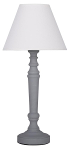 PASTELLIO LAMPA GABINETOWA SZARY 1X40W E14 ABAŻUR BIAŁY