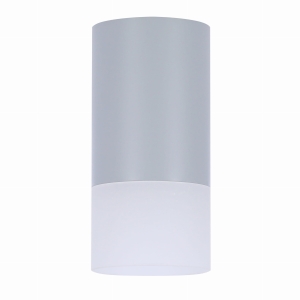 LAMPA SUFITOWA TUBA 1X50W GU10 MROŻONY+SZARY ŚR. 6,4 CM