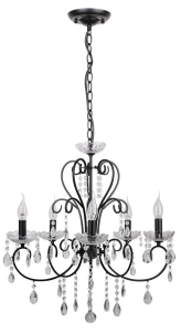 AURORA LAMPA WISZĄCA 5*40W E14 CZARNY