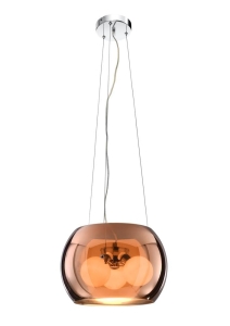 GEMO LAMPA WISZĄCA 30 3X40W G9 SZKLANY ZŁOTY