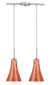 RUFI LAMPA WISZĄCA 2X40 W E14 CHROM/SATYNA NIKIEL