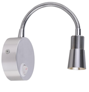 DINO KINKIET 3W LED CHROM/ALUMINIUM KLOSZ STOŻEK