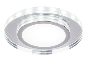 SSP-26 CH/TR+WH 10W LED 230V RING LED BIAŁY oczko sufitowe  lampa sufitowa OKRĄGŁA SZLIF SZKŁO TRANSPARENTNE
