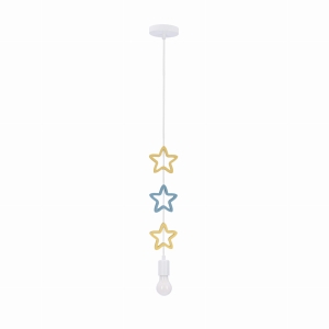 STARS LAMPA WISZĄCA 1X20W E27 IQ KIDS ZŁOTY+NIEBIESKI