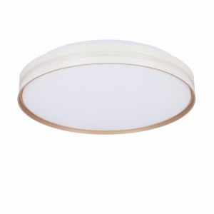 MONTANA LAMPA SUFITOWA PLAFON BIAŁY+ZŁOTY 24W LED 40 CM KLOSZ BIAŁY