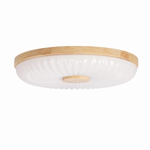 TART LAMPA SUFITOWA PLAFON DREWNIANY 24W LED 38CM BIAŁY+DREWNIANY 4000K