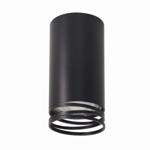 TUBA LAMPA SUFITOWA CZARNY 1X15W GU10 ŚR. 5,5 CM