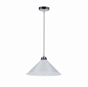 AVOLA LAMPA WISZĄCA CHROMOWY 26 1X60W E27 KLOSZ BIAŁY