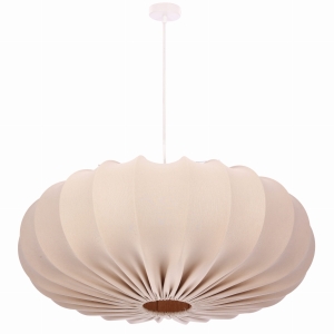 CAFEE' lampa wisząca 66cm biały 1x40W E27 abażur frappe