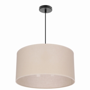 SHANTI lampa wisząca czarny 1x40W E27 abażur beżowy