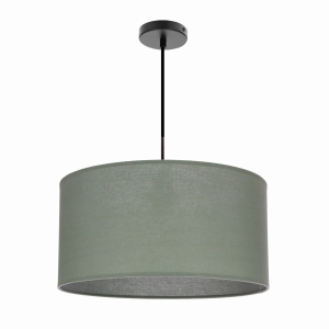 SHANTI lampa wisząca czarny 1x40 E27 abażur miętowy