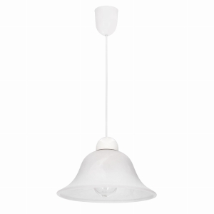 LENIS lampa wisząca biały 1x60W E27 klosz biały