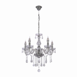 Cristallo lampa wisząca chromowy 5x40W E14 transparentny