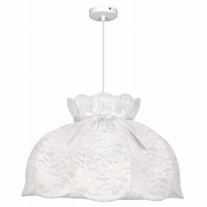 ROSSINI lampa wisząca biały 1x40W E27 abażur biały