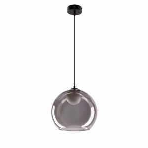 Brin lampa sufitowa czarny 1x15W G9 klosz dymiony+biały 31-38333