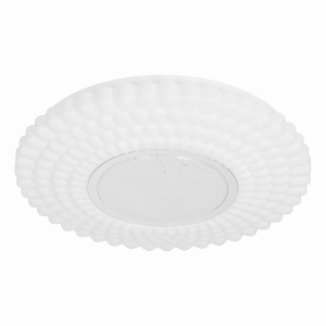 URAN lampa sufitowa plafon 38cm 24W LED 4000K klosz biały+chromowy 13-34250