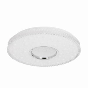 BUBBLES lampa sufitowa plafon 40cm 24W LED 4000K klosz biały+chromowy 14-34267