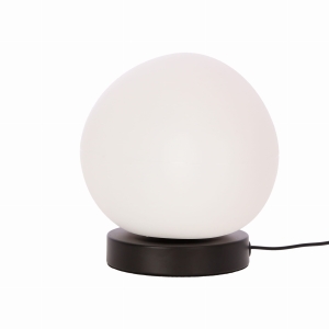 STONES lampa stołowa czarny 20cm 1x40W E27 klosz biały 41-35219