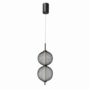 PUMA lampa wisząca 14cm czarny 10W LED 3000K klosz biały 32-35356