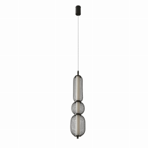 PUMA lampa wisząca 14cm czarny 15W LED 3000K klosz biały 33-35363