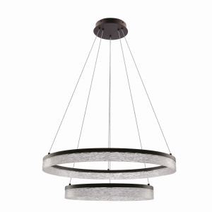 FROZI lampa wisząca czarny 38W LED 3000K kryształki bezbarwne 32-35561
