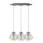 DIAMOND GRAY LAMPA WISZĄCA 3 PŁ